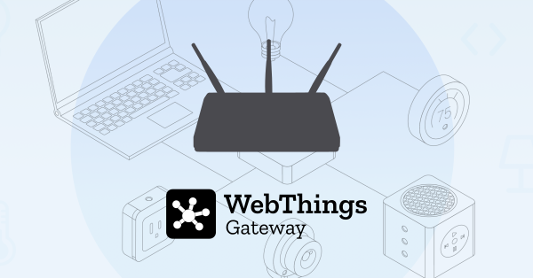 WebThings logo with an illustration of connected devices