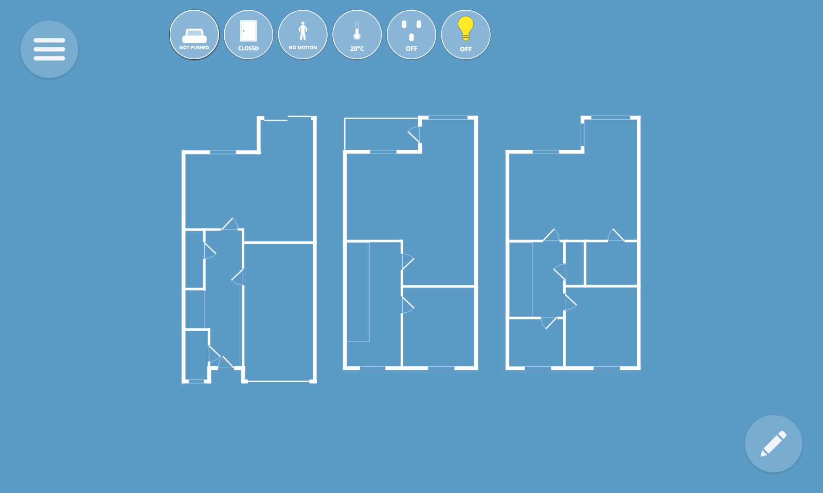 Screenshot of the floorplan view with a floorplan uploaded by things still unarranged