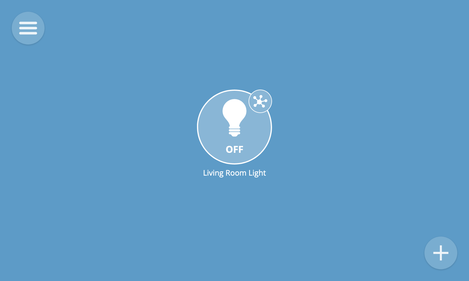 A screenshot showing an icon for a Living Room Light